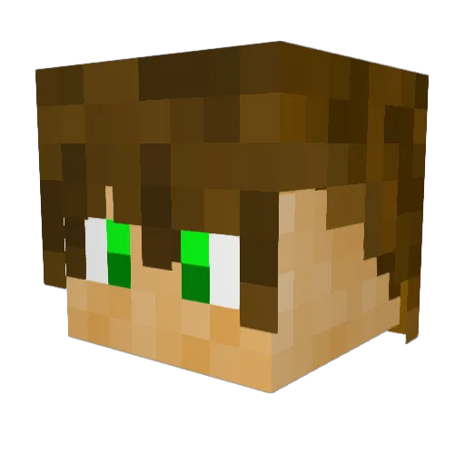 BorjaB2 Minecraft avatar head, 3D render