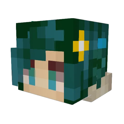 BorkButt Minecraft avatar head, 3D render