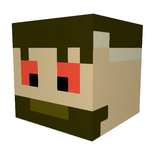 Borkboii Minecraft avatar head, 3D render