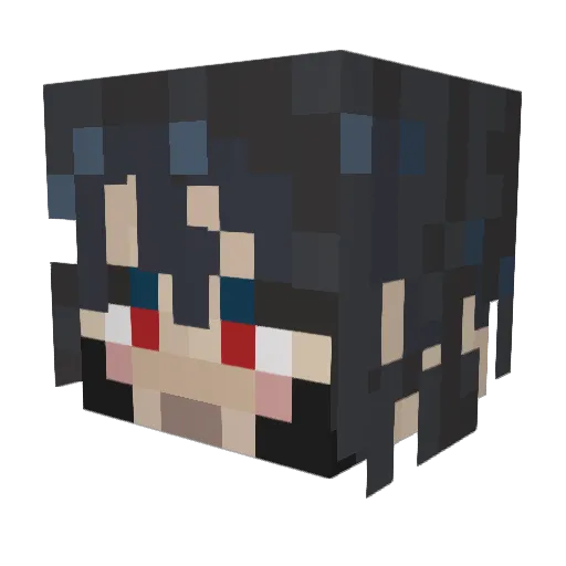 Borkening Minecraft avatar head, 3D render