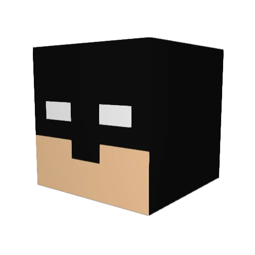 Borki Minecraft avatar head, 3D render