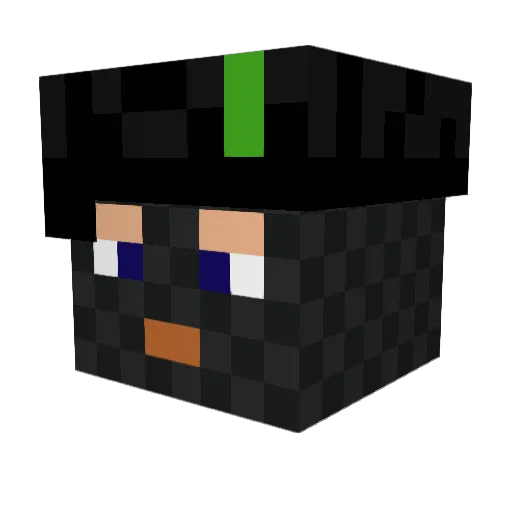 Borkney Minecraft avatar head, 3D render