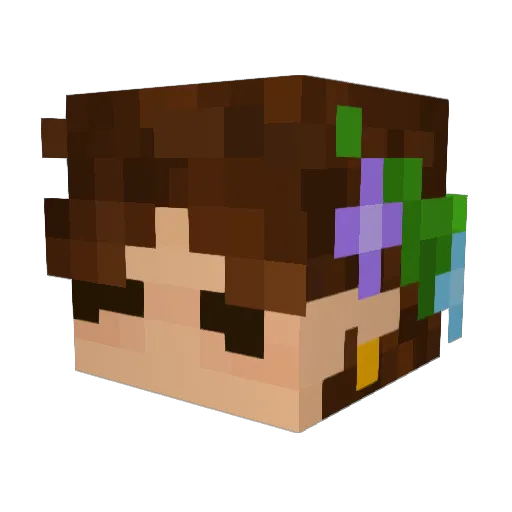 BorkrPorkr Minecraft avatar head, 3D render