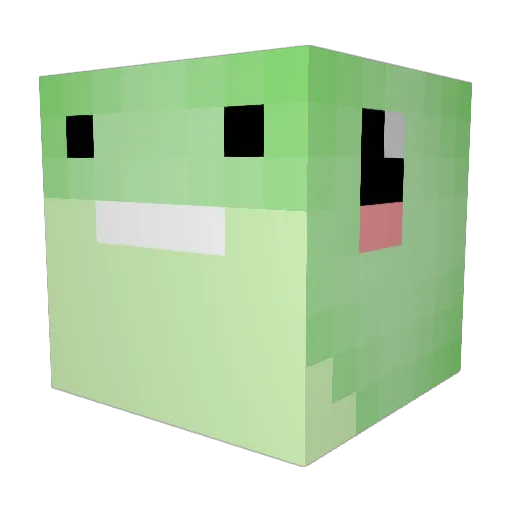 BornCho Minecraft avatar head, 3D render