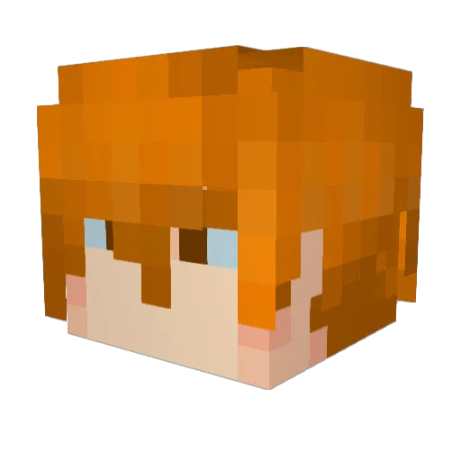 BornDegree072 Minecraft avatar head, 3D render