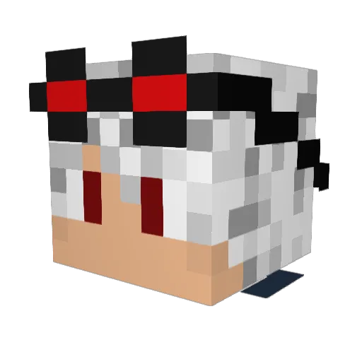 BornFlunky Minecraft avatar head, 3D render