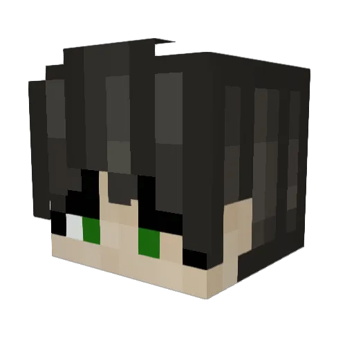 BornNative Minecraft avatar head, 3D render