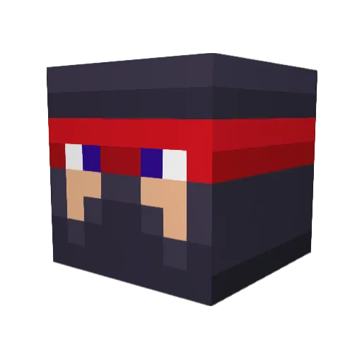 BornRelic Minecraft avatar head, 3D render