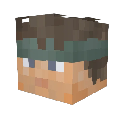 Borna36 Minecraft avatar head, 3D render