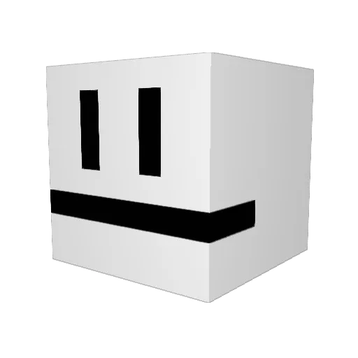 Bornaa Minecraft avatar head, 3D render