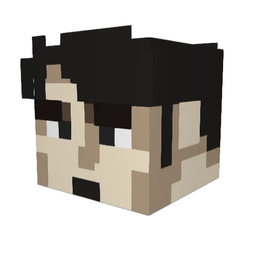 Bornana_ Minecraft avatar head, 3D render