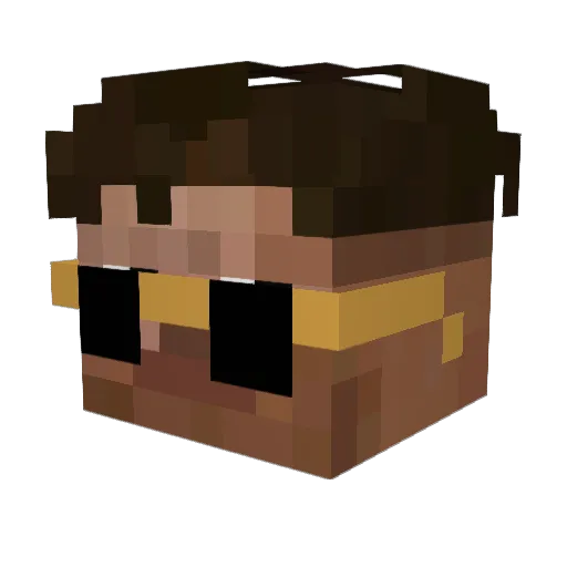 Bornarica Minecraft avatar head, 3D render