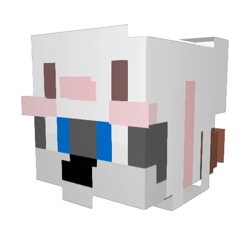 BorneyS Minecraft avatar head, 3D render