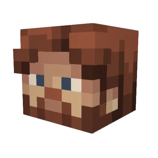 Bornk98 Minecraft avatar head, 3D render