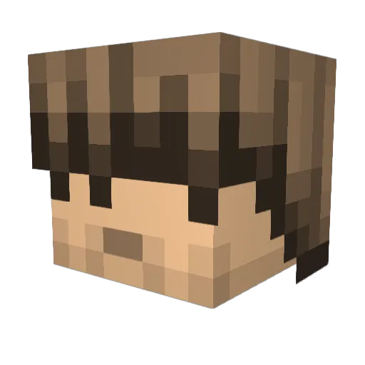 Borno Minecraft avatar head, 3D render