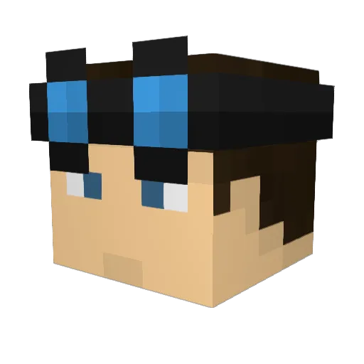 BornoBob Minecraft avatar head, 3D render