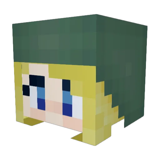 Bornstellar_ Minecraft avatar head, 3D render