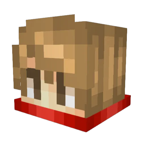 Boron Minecraft avatar head, 3D render