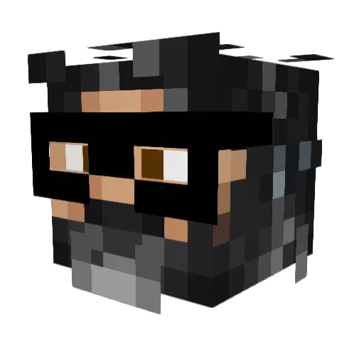 Borones Minecraft avatar head, 3D render
