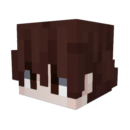 Borqw_ Minecraft avatar head, 3D render