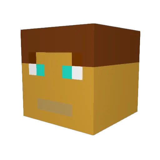Borrel Minecraft avatar head, 3D render