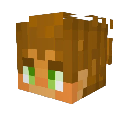 Borroni Minecraft avatar head, 3D render