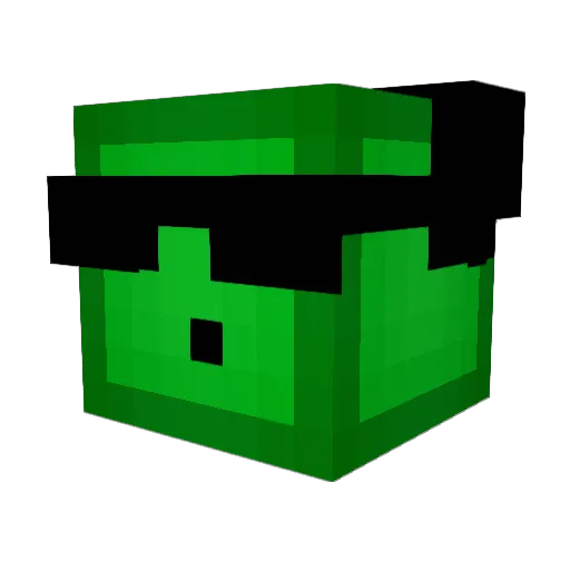 BorrrG Minecraft avatar head, 3D render