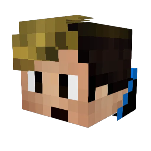 Borryk Minecraft avatar head, 3D render