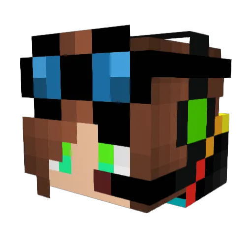 Borsinon Minecraft avatar head, 3D render
