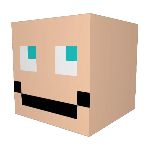 Borski Minecraft avatar head, 3D render
