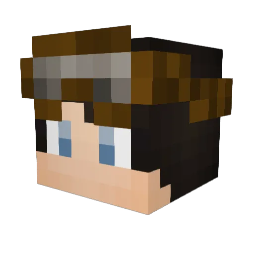 Borsucz3k Minecraft avatar head, 3D render