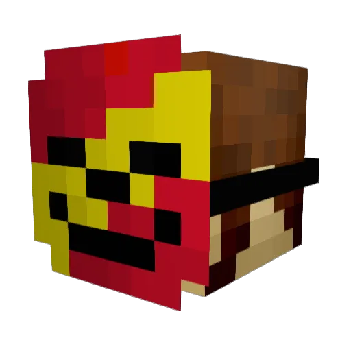 Bortimur Minecraft avatar head, 3D render