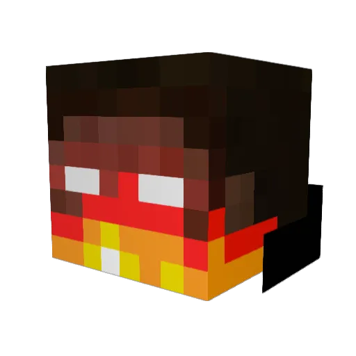 Borubar666 Minecraft avatar head, 3D render