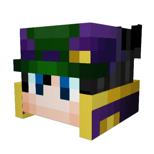 Borutael Minecraft avatar head, 3D render