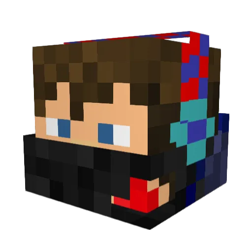 BorysRzepYT Minecraft avatar head, 3D render