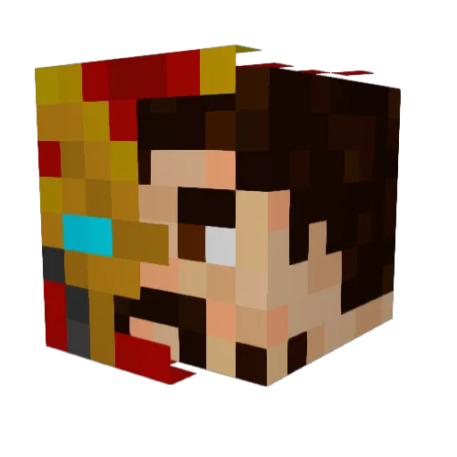 BoryssGT Minecraft avatar head, 3D render
