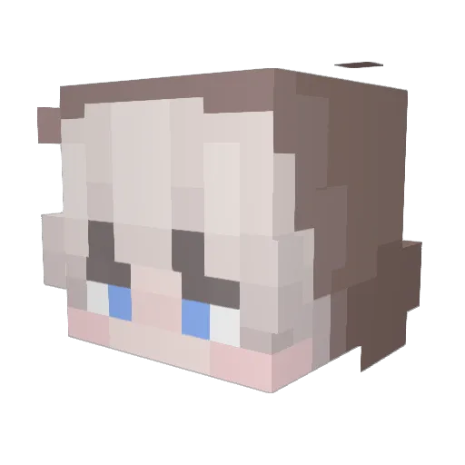 Borysseekkk Minecraft avatar head, 3D render