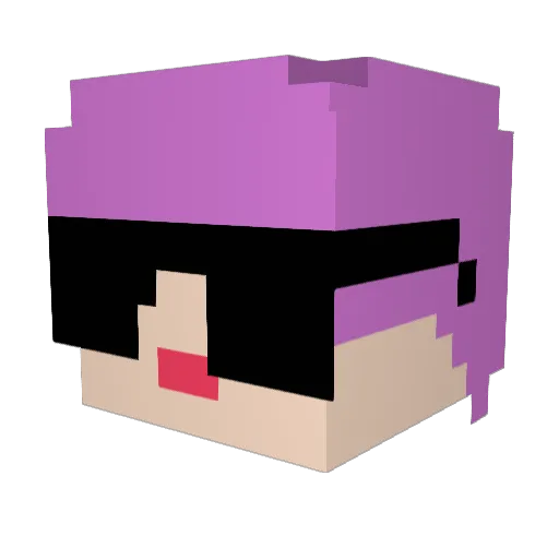 Bos2_ Minecraft avatar head, 3D render