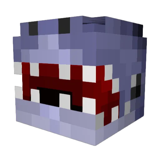 BosShark12 Minecraft avatar head, 3D render