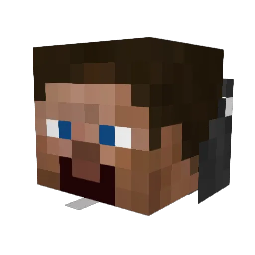 Boschix Minecraft avatar head, 3D render