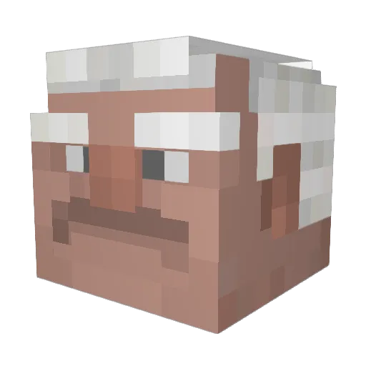 Boschmon Minecraft avatar head, 3D render