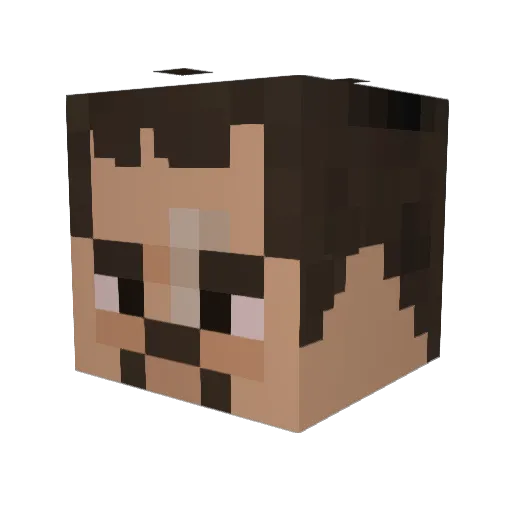 BoscoRahska Minecraft avatar head, 3D render