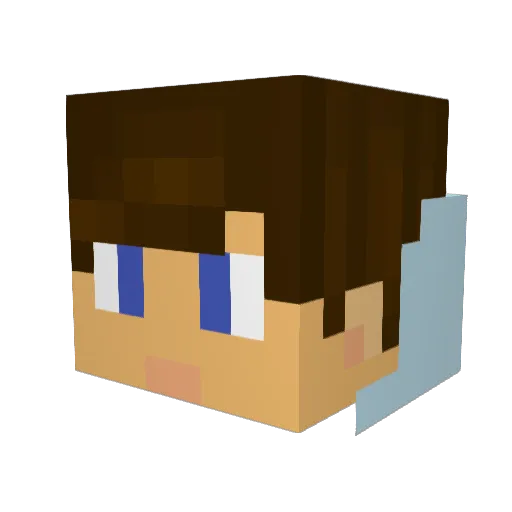 Boseph02 Minecraft avatar head, 3D render