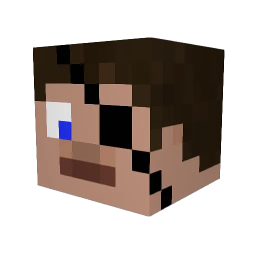 Boseph78 Minecraft avatar head, 3D render