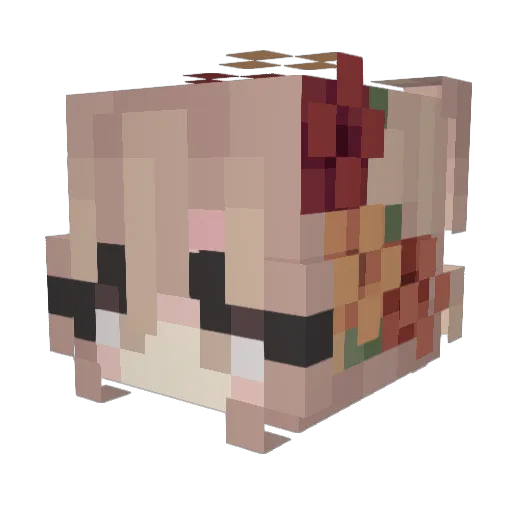 Boshen1 Minecraft avatar head, 3D render