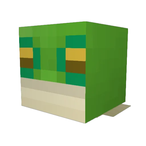 Boshy Minecraft avatar head, 3D render