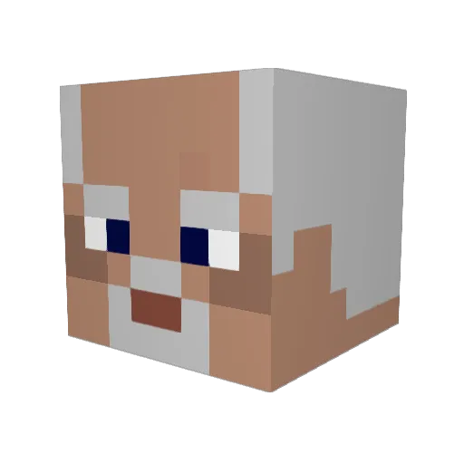 Bosiu Minecraft avatar head, 3D render