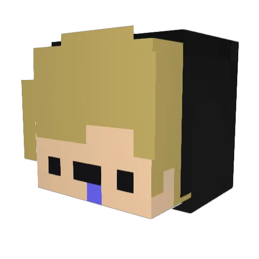 Bosk9 Minecraft avatar head, 3D render