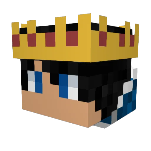 Boskawouters Minecraft avatar head, 3D render