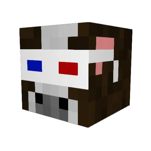 Boskonovitch Minecraft avatar head, 3D render